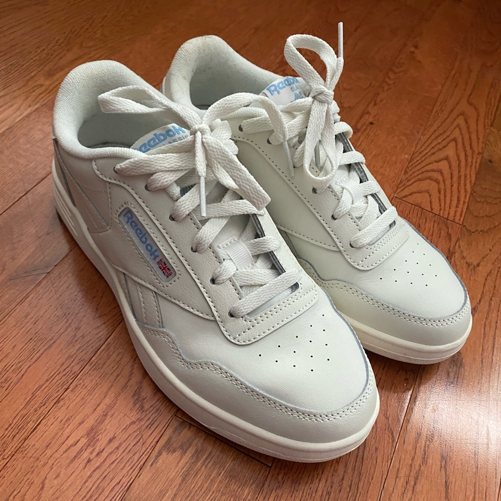 Off white Reebok sneakers; women’s size 8.